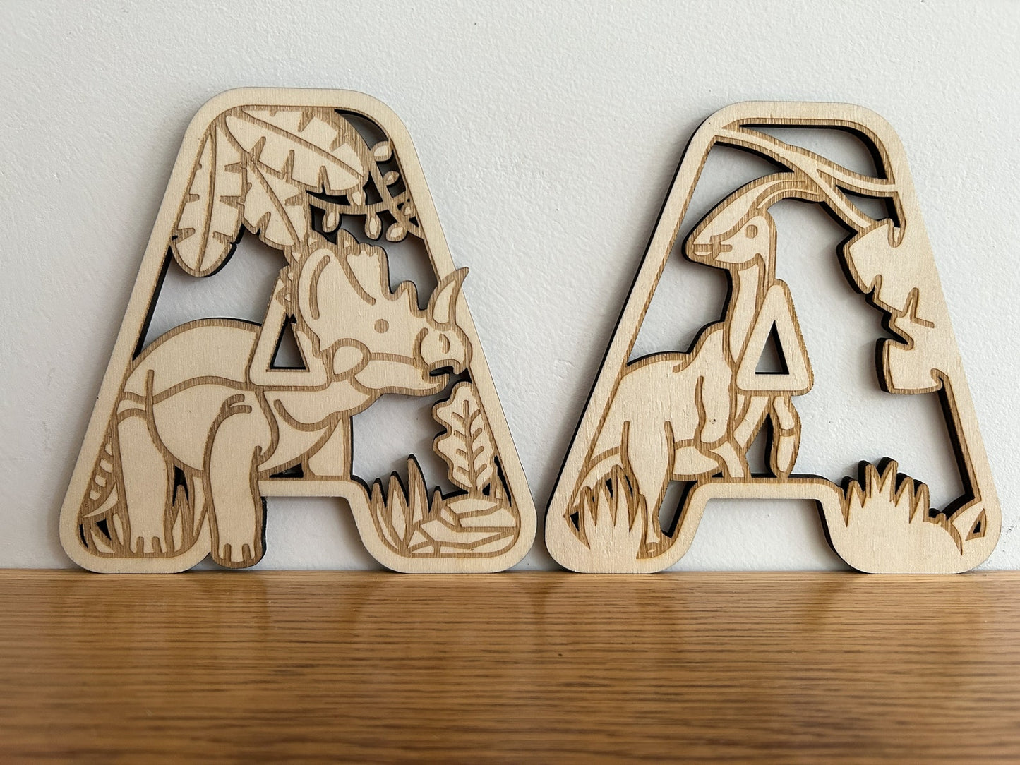 Detailed Wooden Dinosaurs