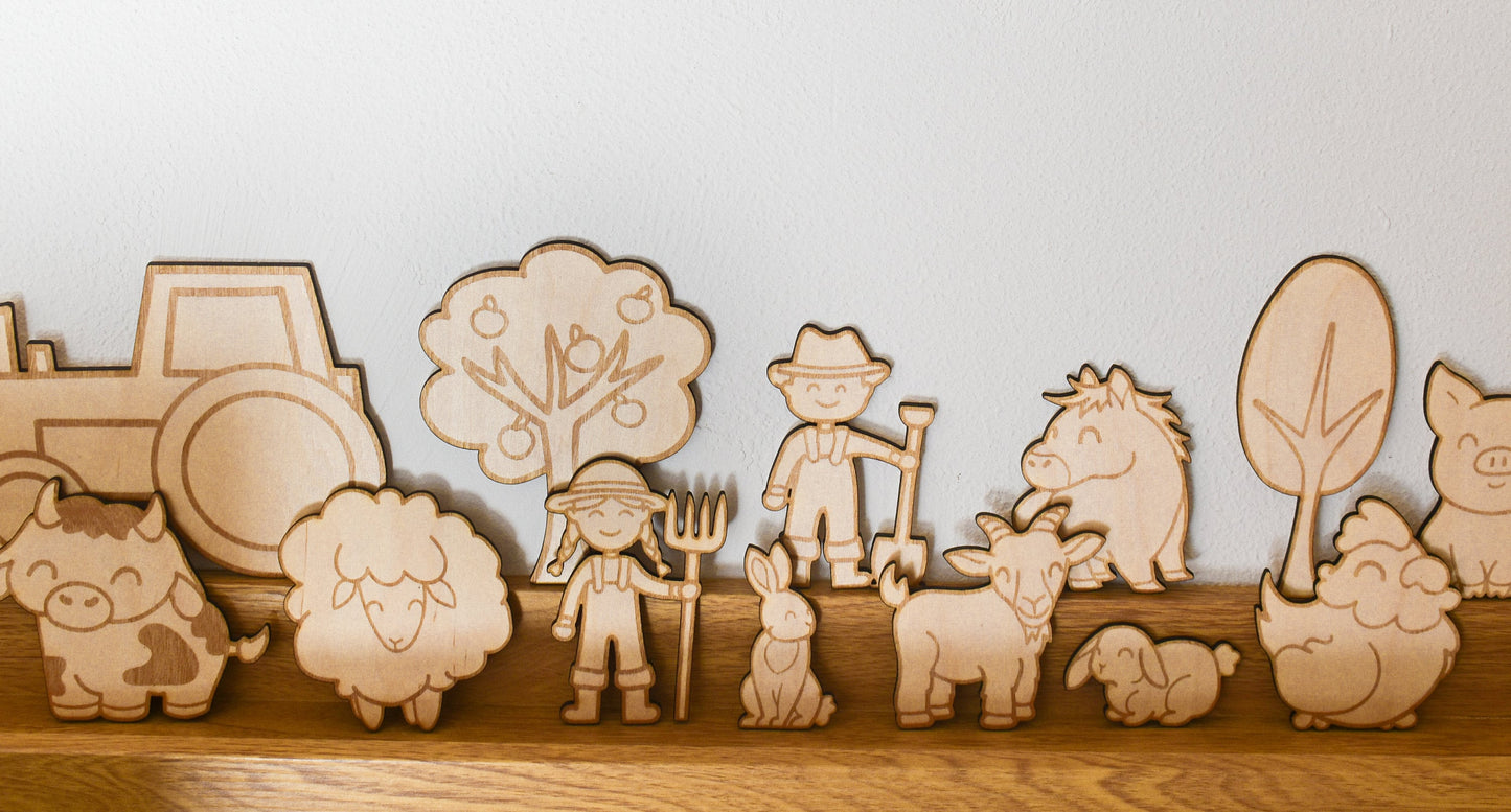 Set of 14 Farm Life Decorations